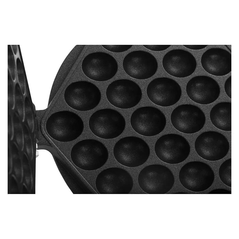 Gaufrier acier aluminium poignee en bois bois Helloshop26