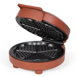Gaufrier Cœur Livoo 1000 W, 5 gaufres cœur, Rouge