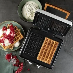 Gaufrier DOMO DO9280W 1520W blanc 2 gaufres XL plaques ceramique