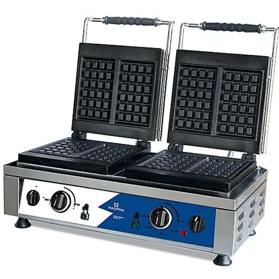 Gaufrier Double Type "Bruxelles" Plaques Fixes - Mastro
