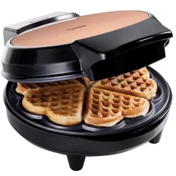 Gaufrier forme de 5 cœurs 700w noir Bestron AWM700CO