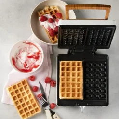 Gaufrier électrique DOMO DO9274W 1400W 2 gaufres XXL blanc céramique