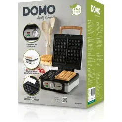 Gaufrier électrique DOMO DO9274W 1400W 2 gaufres XXL blanc céramique