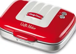 Gaufrier électrique vintage rouge 700W