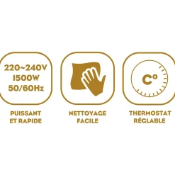 Gaufrier 1500w noir Little Balance 8652 maxi-speed 1500 vintage