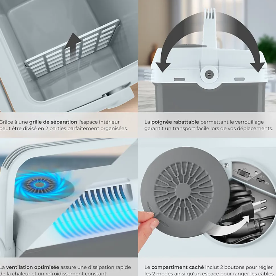 Glacière électrique chauffante et réfrigérante 25L