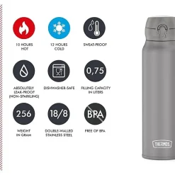Gourde isotherme 750 ml Ultralight Thermos - Rose