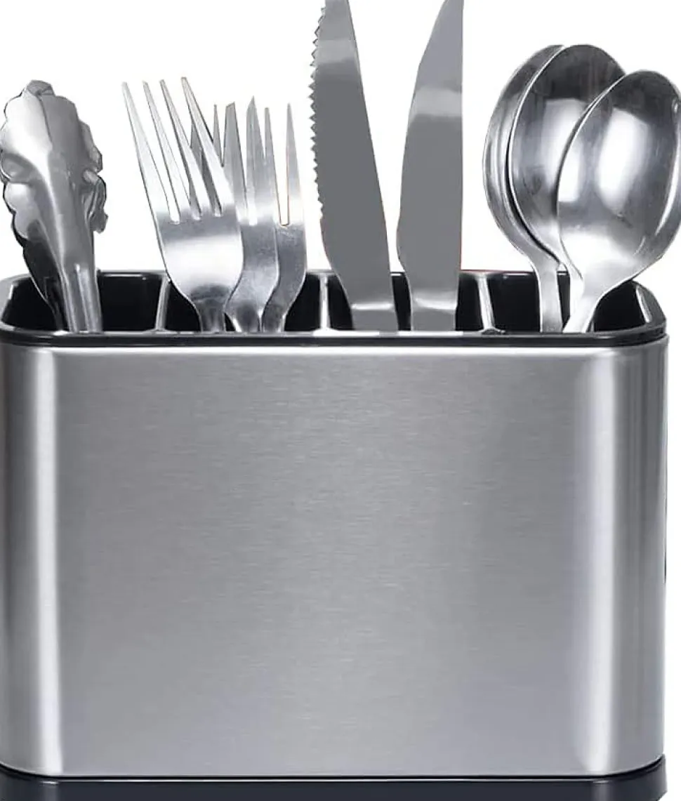 Égouttoir à Couverts avec 4 Compartiments gris noir