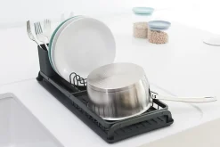 Égouttoir à vaisselle compact en aluminium Brabantia SinkSide anthracite