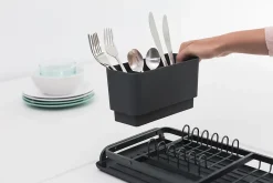 Égouttoir à vaisselle compact en aluminium Brabantia SinkSide anthracite