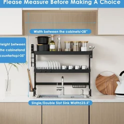 Égouttoir à Vaisselle en INOX, pour Comptoir de Cuisine et Évier -65cm