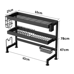 Égouttoir à Vaisselle en INOX, pour Comptoir de Cuisine et Évier -65cm
