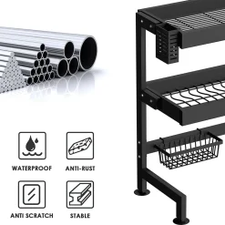 Égouttoir à Vaisselle en INOX, pour Comptoir de Cuisine et Évier -75cm