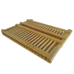 Égouttoir à vaisselle pliable en bambou clair