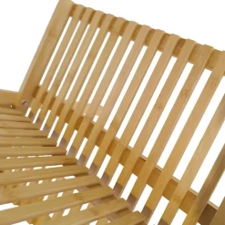 Égouttoir à vaisselle pliable en bambou clair