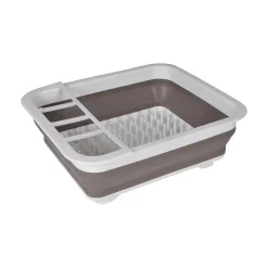 Égouttoir à vaisselle rétractable taupe