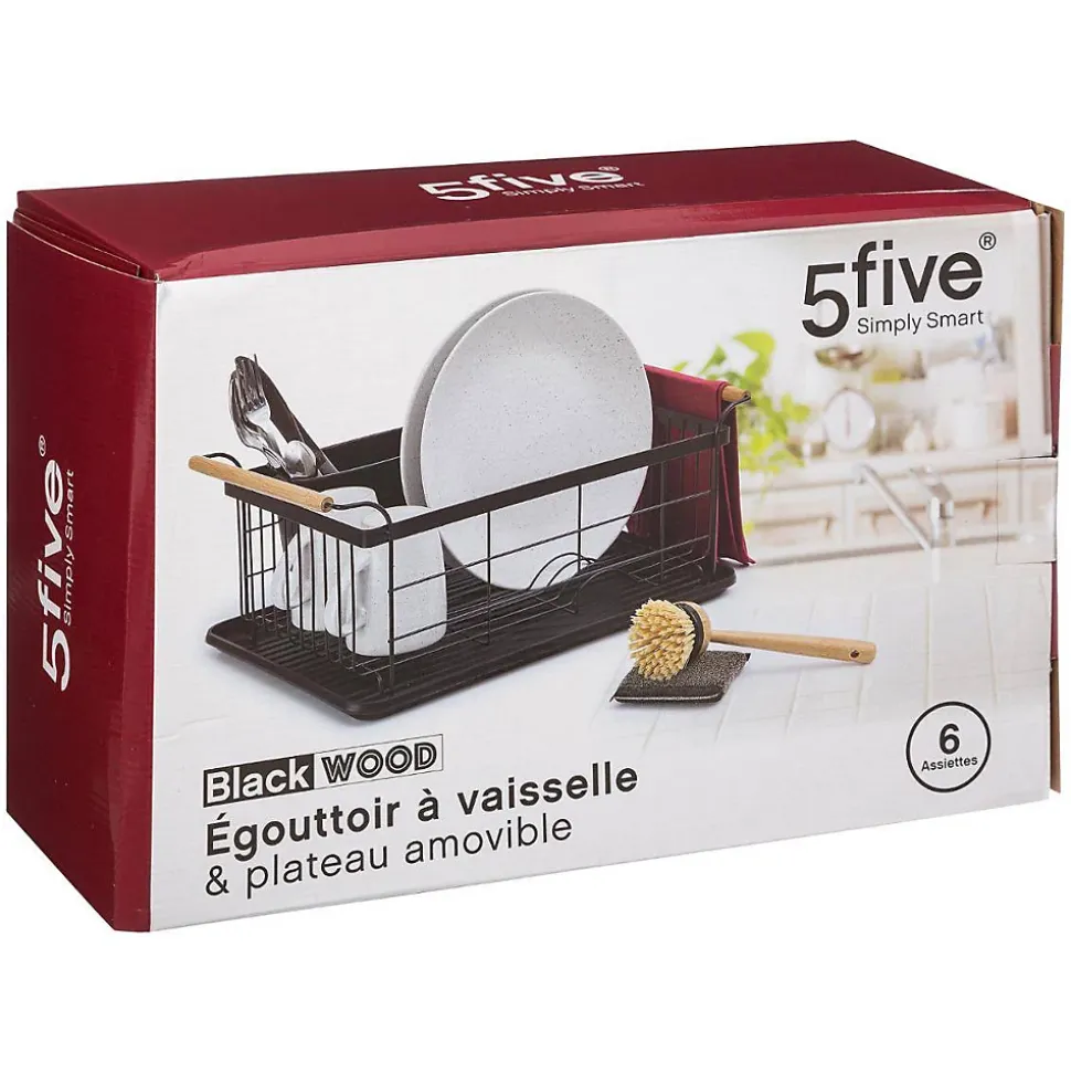 Égouttoir fer avec plateau Noir BlackWood - 5Five