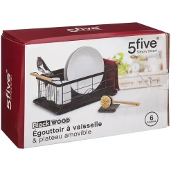 Égouttoir fer avec plateau Noir BlackWood - 5Five