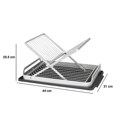 Égouttoir pliable gris 44x31cm - Gris- 5five