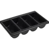 Grand Range-Couverts 4 compartiments GN 1/1 - Noir