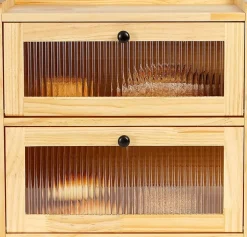 Grande Boîte à Pain de Mie Deux Couches XL 36 x 24 x 34 cm jaune