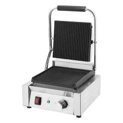 Gril de Contact Simple Bistro Plaque Rainurée 1,5 kW - Buffalo