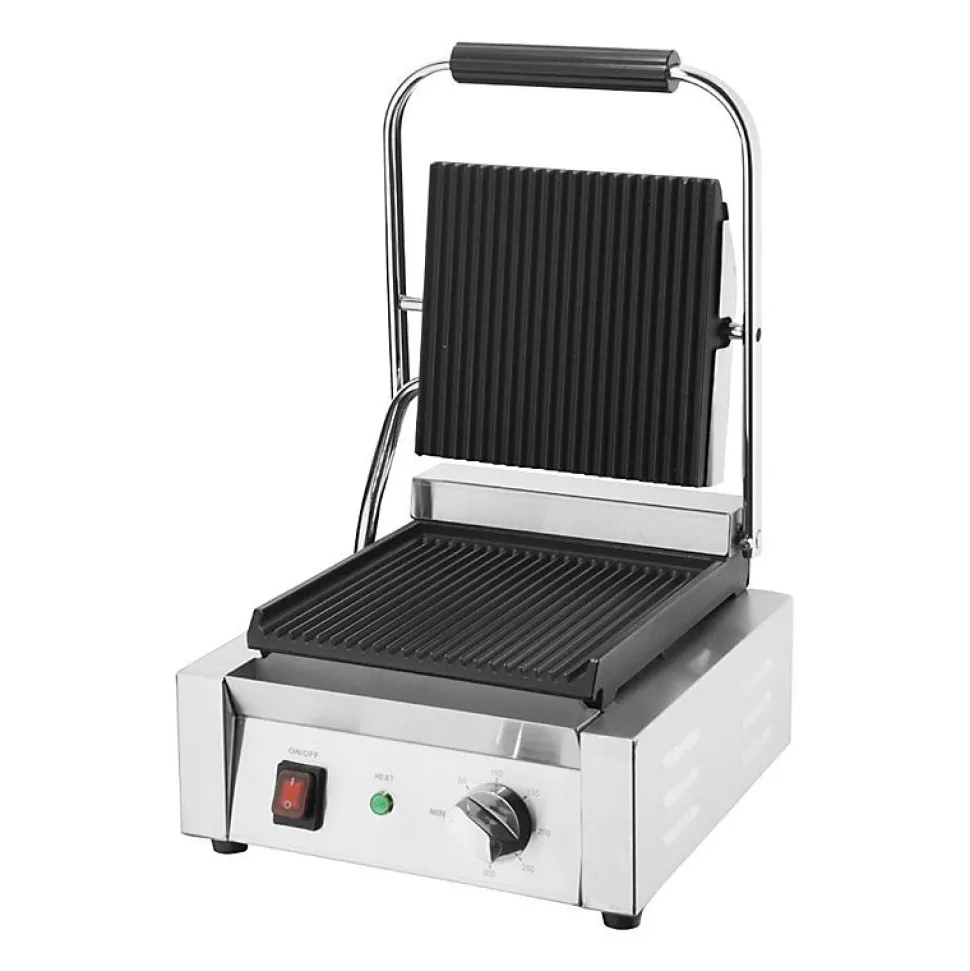 Gril de Contact Simple Bistro Plaque Rainurée 1,5 kW - Buffalo