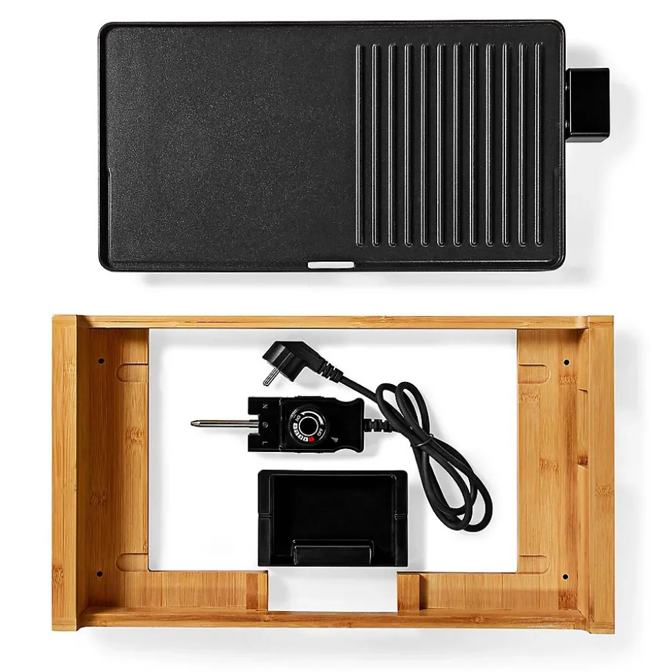 Gril de table - 6 personnes - 4 réglages de chaleur Nedis FCBG100FBK43