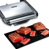 Gril Panini Noir/Argent 2000W Multifonctions