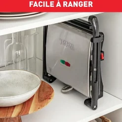 Gril Panini Noir/Argent 2000W Multifonctions