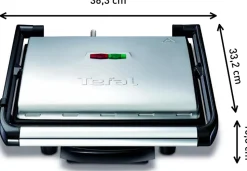 Gril Panini Noir/Argent 2000W Multifonctions