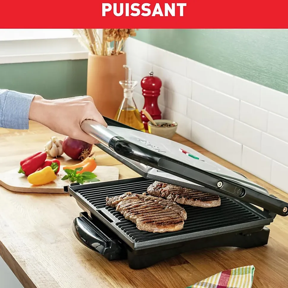 Gril Panini Noir/Argent 2000W Multifonctions