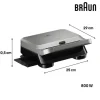 Grill - BRAUN - Sandwich Maker 5 SM5006 - 800 W - Inox / Noir