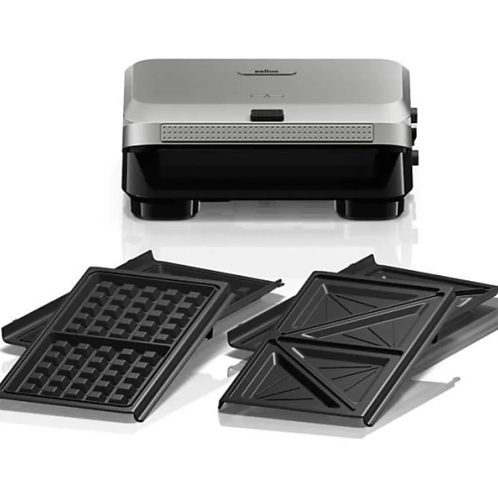 Grill - BRAUN - Sandwich Maker 5 SM5005 - 800 W - Inox / Noir