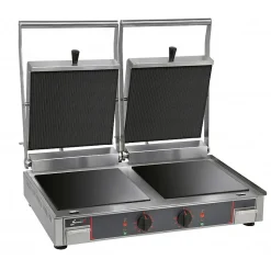 Grill Electrique Double - Plaque Inf. Lisse et Sup. Rainurée - Sofraca - 10232VRL