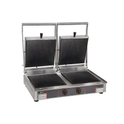 Grill Electrique Double - Plaque Inf. Lisse et Sup. Rainurée - Sofraca - 10232VRR