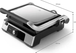 Grill Électrique Philips Noir 2000W Ouverture 180