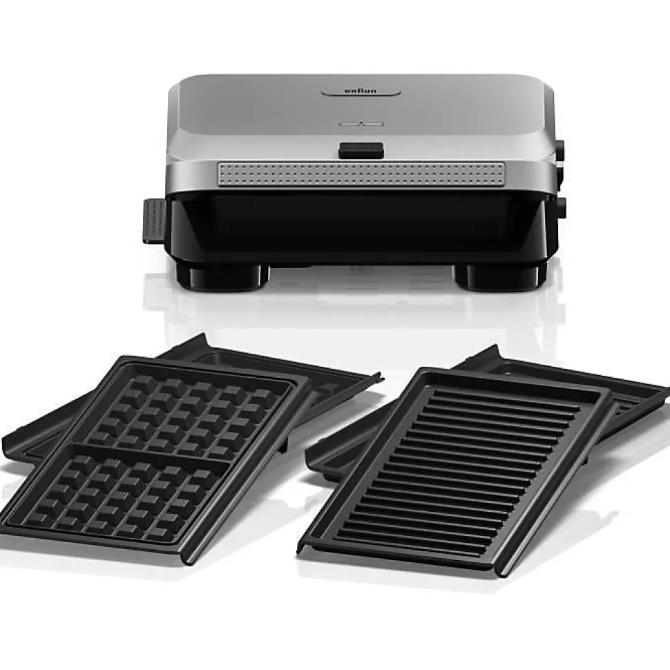 Grill multifonction Braun SnackMaker 5 800 W inox noir plaques amovibles PTFE