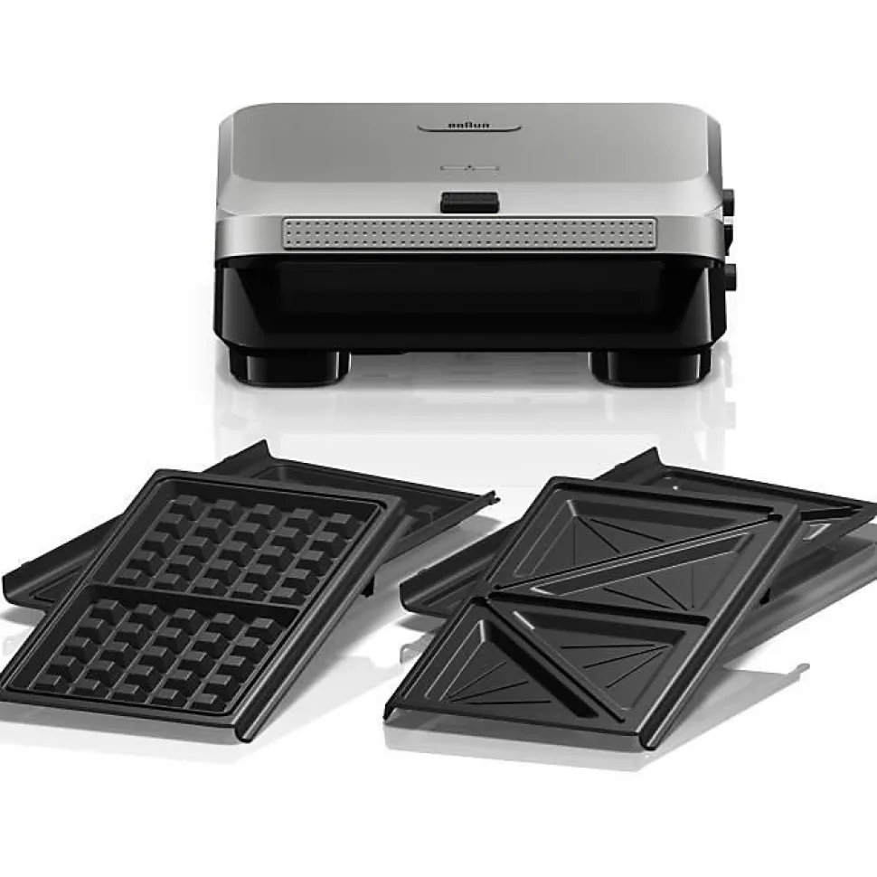 Grill multifonction Braun SnackMaker 5 800 W inox noir plaques amovibles PTFE