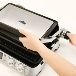 Grill multifonctions - BRAUN - Multi Pro 9 - 2000 W - 3 positions de chauffe - Noir / Acier