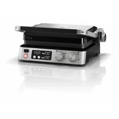 Grill multifonctions - BRAUN - Multi Grill 7 - 2000 W - 3 positions de chauffe - Noir/Acier