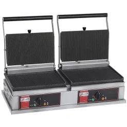 Grill Panini Double - Grand Modèle - 4 plaques Rainurées - Sofraca
