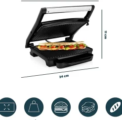 Grill Princess 2000W Plaques Fixes Noir