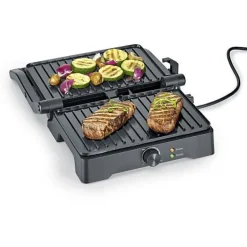 Grill SEVERIN - KG2391 - Surface de cuisson 28x17cm - Ouverture 180C - 1800W