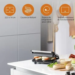 Grill Tristar 700W Plaques Fixes Inox