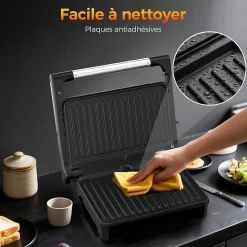 Grill 1500W Ouverture 180 Noir