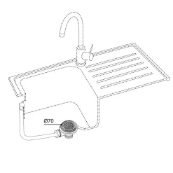 Grille anti-déchets chromée 60mm Wirquin