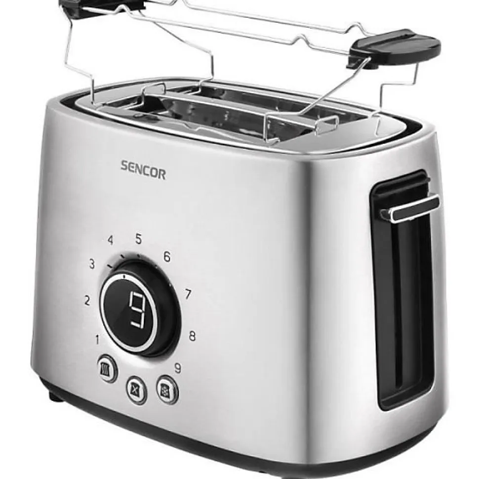Grille Pain - Toaster Electrique 2 tranches Sencor STS 5050SS avec fonction de dégivrage - argentée