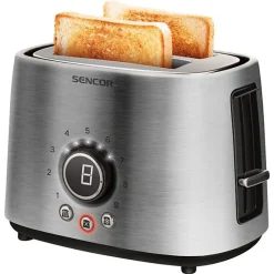 Grille Pain - Toaster Electrique 2 tranches Sencor STS 5050SS avec fonction de dégivrage - argentée