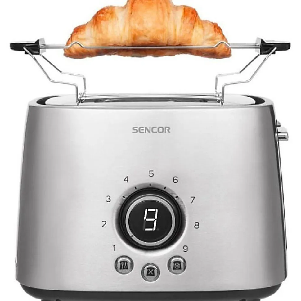 Grille Pain - Toaster Electrique 2 tranches Sencor STS 5050SS avec fonction de dégivrage - argentée